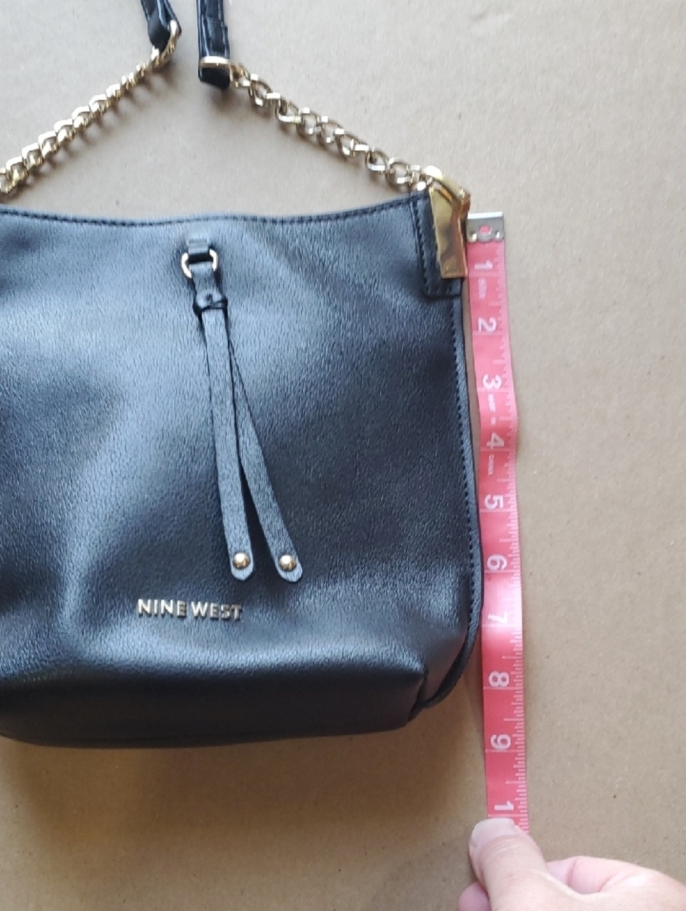 Nine West Black Crossbody with Gold Chain Accent - Picture 5 of 12